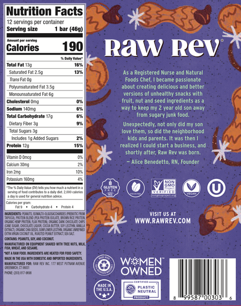 Peanut Butter Dark Chocolate & Sea Salt "New and Improved Glo" Vegan Protein Bars