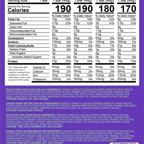 Raw Rev 12 Bar Variety Pack - Plant-Based Vegan Protein Bars