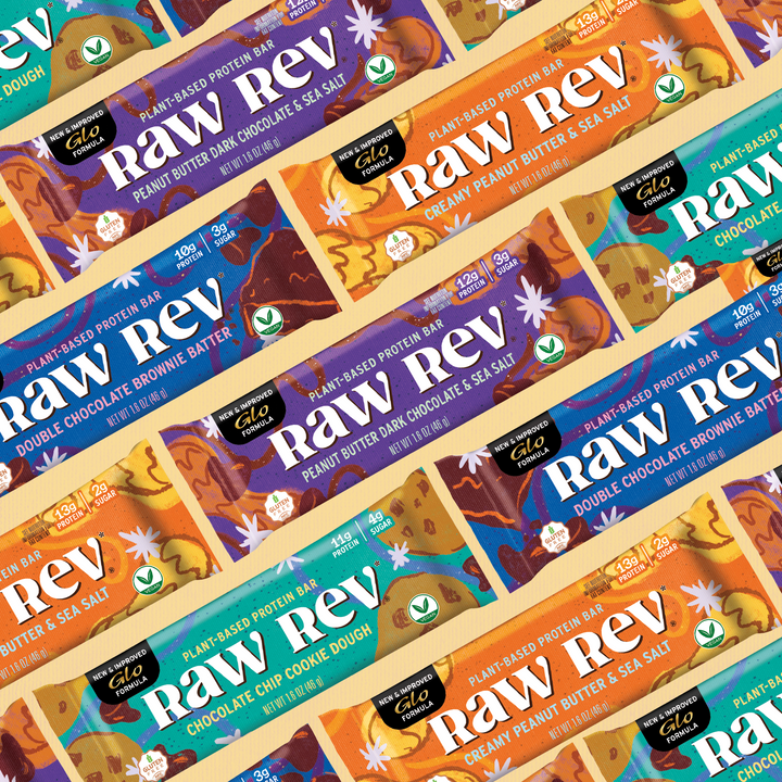 Raw Rev 12 Bar Variety Pack - Plant-Based Vegan Protein Bars